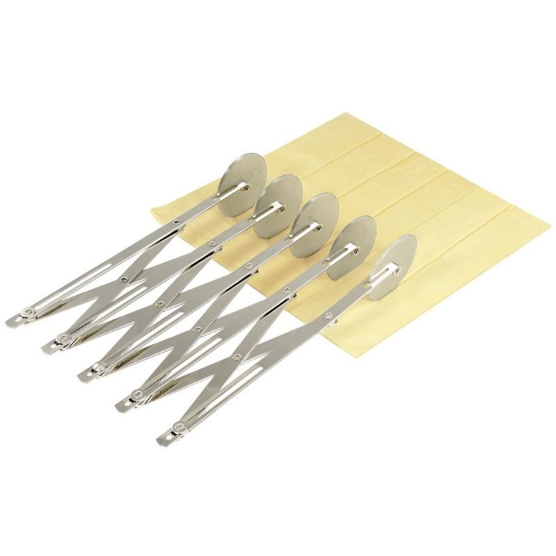 Stainless Steel "Bicycle" Dough Divider - 5 Wheels - Tellier Stainless Steel "Bicycle" Dough Divider - 5 Wheels - Tellier