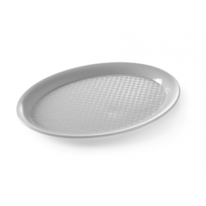 Serviertablett Fast Food Oval - Grau