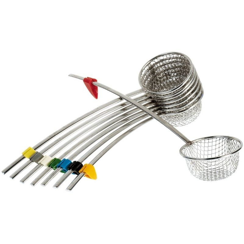 Chinesischer Fondue-Topf aus Edelstahl Ø 60 mm - Set mit 4 Stück Chinesischer Fondue-Topf aus Edelstahl Ø 60 mm - Set mit 4 Stück