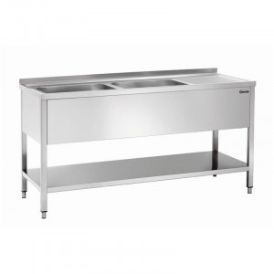 Tauchwaschbecken Abtropffläche rechts - 700 x 1800 mm