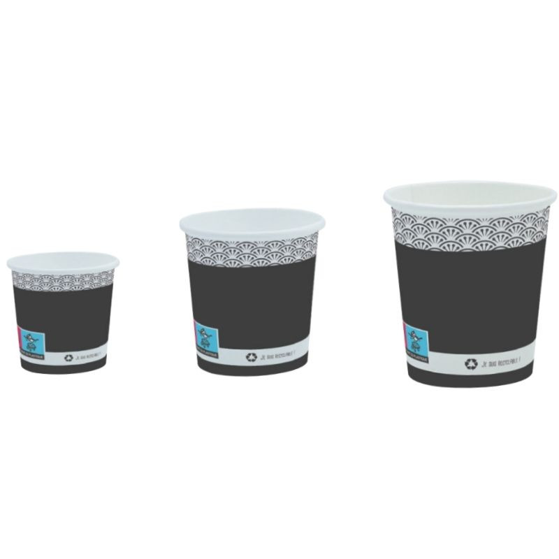 Pappbecher Kaffee Eleganz - 10 cl - Umweltfreundlich - Packung mit 50 Pappbecher Kaffee Eleganz - 10 cl - Umweltfreundlich - Packung mit 50