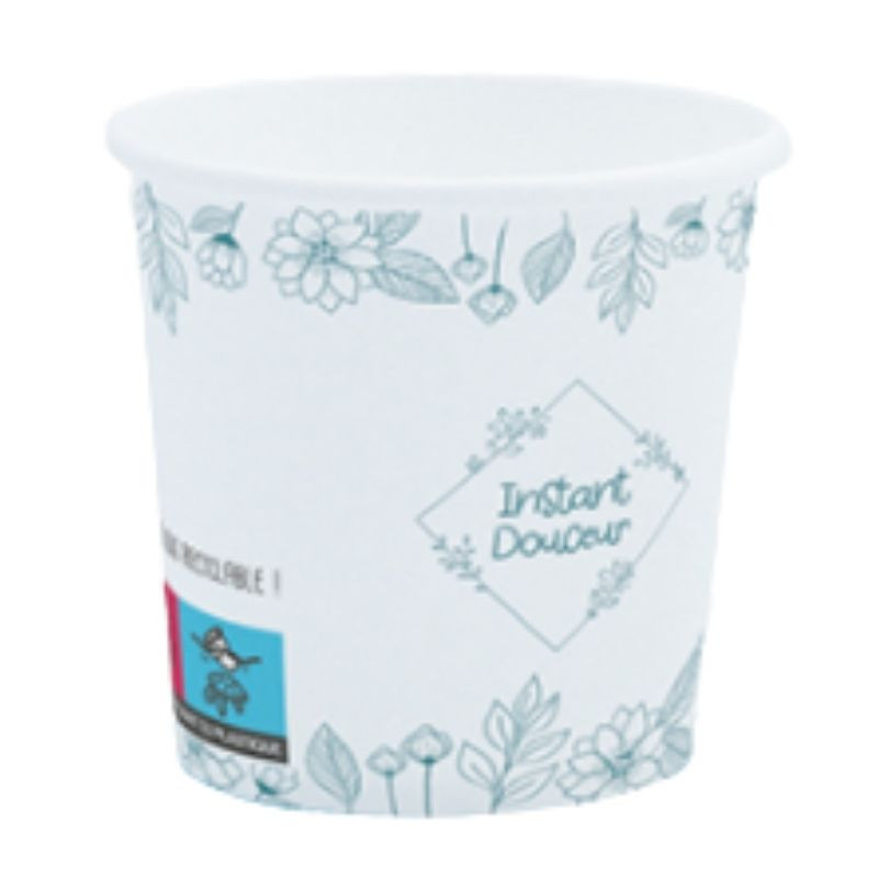 Becher "Instant Douceur" aus bedruckter Pappe - 10 cl - Packung mit 50 Becher "Instant Douceur" aus bedruckter Pappe - 10 cl - Packung mit 50