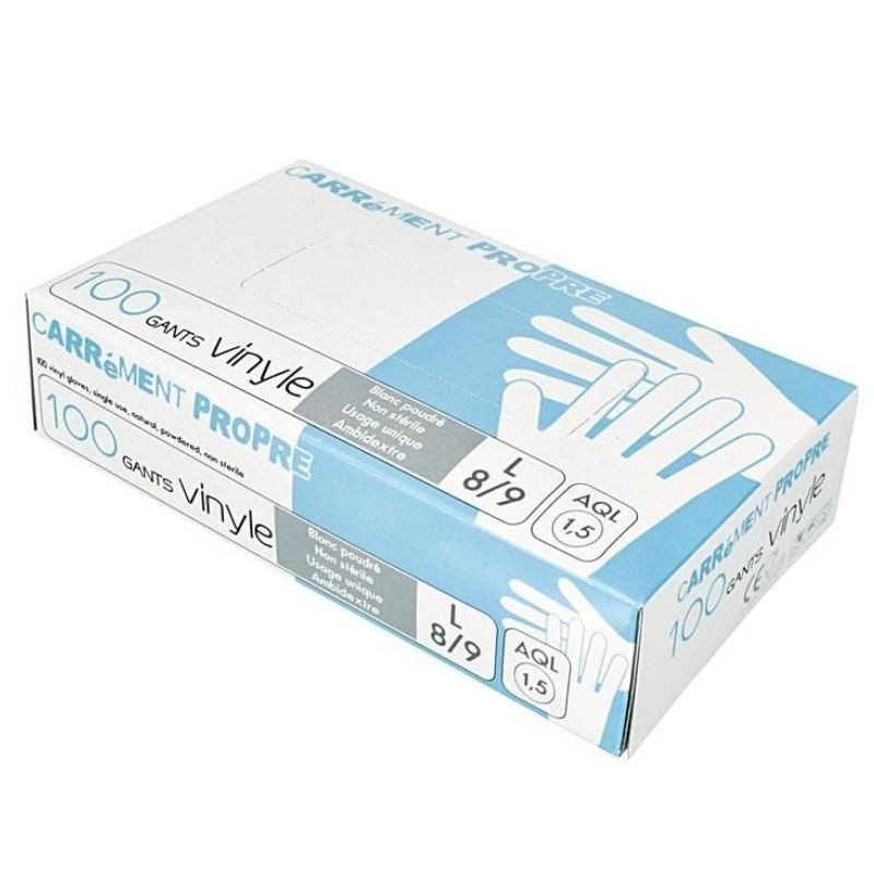 Handschoenen van vinyl Maat L - Pak van 100 Handschoenen van vinyl Maat L - Pak van 100