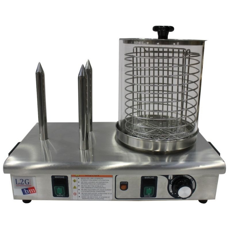 Electric Hot Dog Machine with 3 Heating Slots Electric Hot Dog Machine with 3 Heating Slots