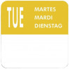 Set of day of the week labels - 7 rolls of 1000 - Vogue - Fourniresto