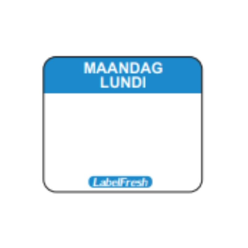 Etikett für Rückverfolgbarkeit Label FreshEasy - Montag - 30 x 25 mm - Packung mit 1000 - LabelFresh Etikett für Rückverfolgbarkeit Label FreshEasy - Montag - 30 x 25 mm - Packung mit 1000 - LabelFresh