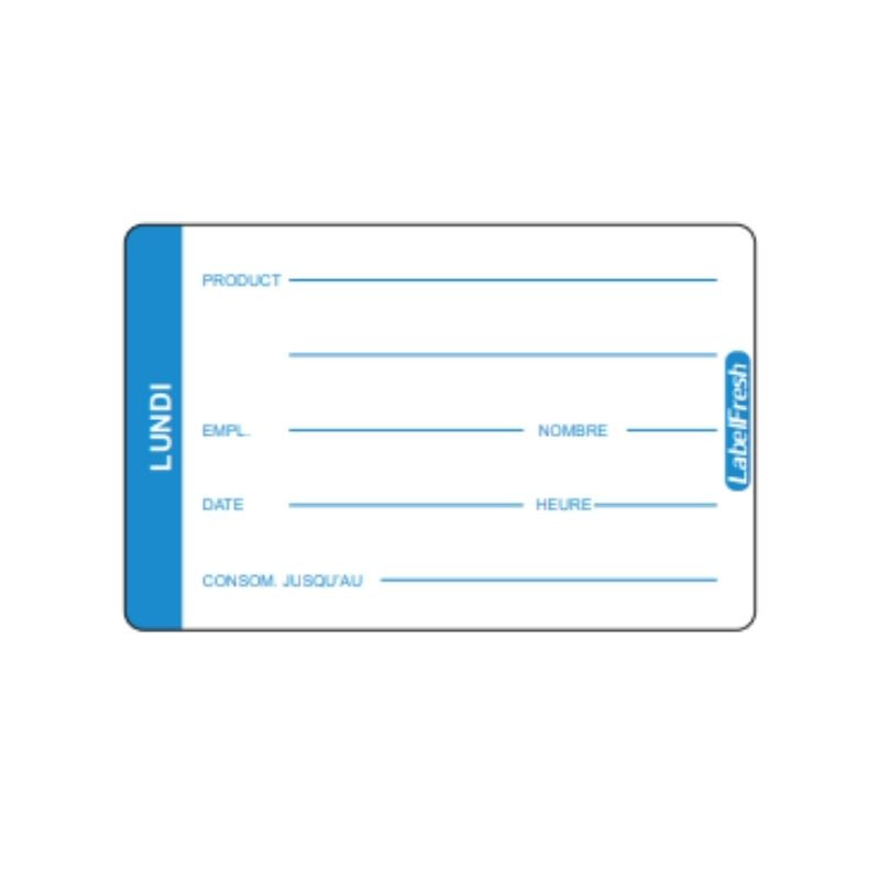 Rückverfolgbarkeitsetikett LabelFresh Pro - Montag - 70 x 45 mm - Packung mit 500 - labelFresh Rückverfolgbarkeitsetikett LabelFresh Pro - Montag - 70 x 45 mm - Packung mit 500 - labelFresh