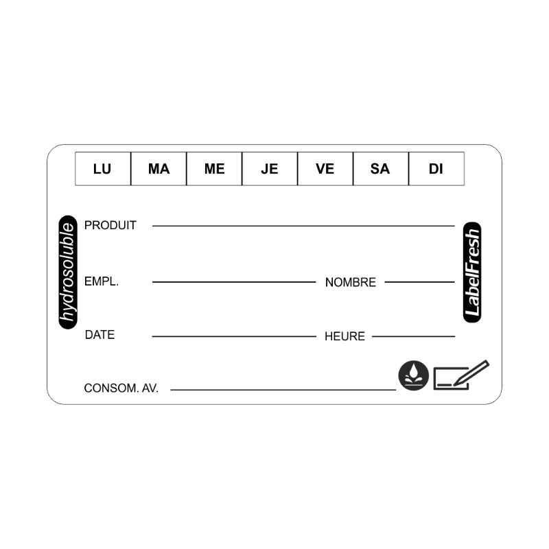 Etiketten voor Traceerbaarheid - LabelFresh Oplosbaar - 60 x 30 mm - Pak van 250 - LabelFresh Etiketten voor Traceerbaarheid - LabelFresh Oplosbaar - 60 x 30 mm - Pak van 250 - LabelFresh
