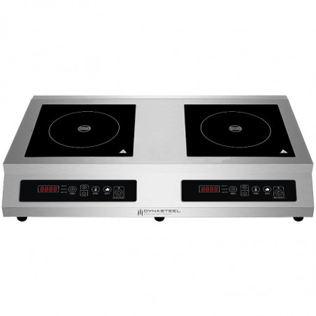 Inductiekookplaat Dubbel - 2000 + 1500 W - Dynasteel