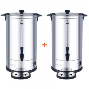 Pack mit 2 professionellen Kaffeefiltermaschinen 7 L mit Permanentfilter - 48 Tassen - Dynasteel
