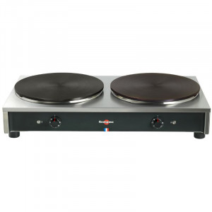 Professionele elektrische dubbele crêpeplaat - Standaardreeks - Ø 40 cm