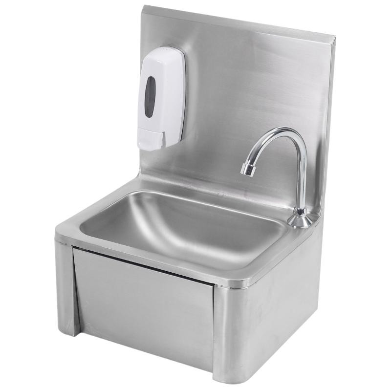 Handwaschbecken mit Fußbedienung aus Edelstahl - Dynasteel Handwaschbecken mit Fußbedienung aus Edelstahl - Dynasteel
