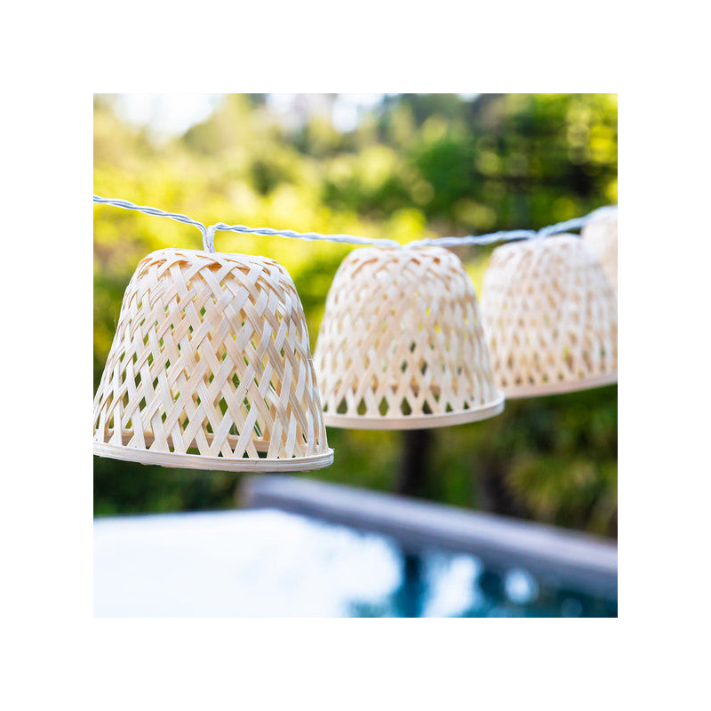 Slingerlamp Bamboe Zonne- en LED-stekker - Chill Hybrid - Lumisky Slingerlamp Bamboe Zonne- en LED-stekker - Chill Hybrid - Lumisky
