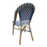 Stuhl im Pariser Stil aus blauem Rattan - Set mit 2 Stück - Bolero