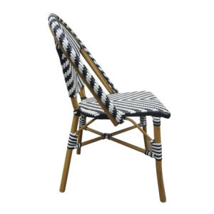 Stuhl im Pariser Stil aus schwarzem Rattan - Set mit 2 Stück - Bolero