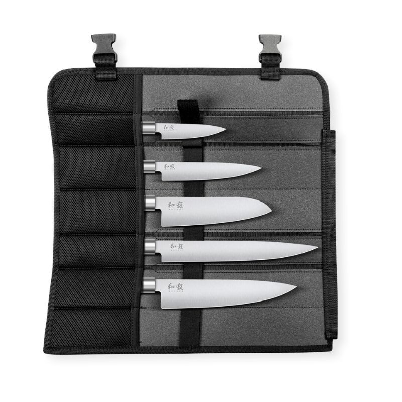 Set von 5 Wasabi Black Messern mit Koffer - Leistung und Eleganz für Küchenprofis Set von 5 Wasabi Black Messern mit Koffer - Leistung und Eleganz für Küchenprofis