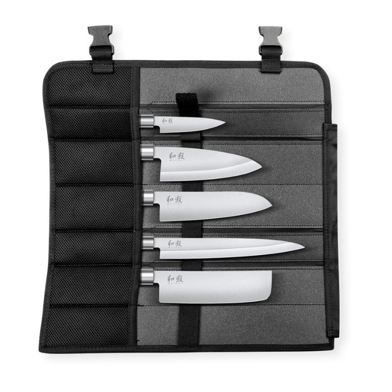 Set van 5 Wasabi Black messen - Professionele kwaliteit uit Japan - Met koffer Set van 5 Wasabi Black messen - Professionele kwaliteit uit Japan - Met koffer