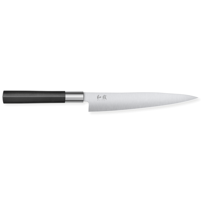 Messer Filetiermesser Flexibel Wasabi Black KAI 18 cm - Klinge aus poliertem Edelstahl und ergonomischem Griff Messer Filetiermesser Flexibel Wasabi Black KAI 18 cm - Klinge aus poliertem Edelstahl und ergonomischem Griff