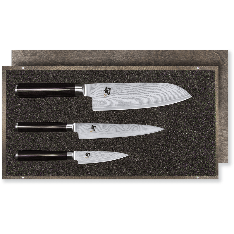 Set van 3 Damas Shun Kai messen: professionele kwaliteit en Japanse elegantie Set van 3 Damas Shun Kai messen: professionele kwaliteit en Japanse elegantie