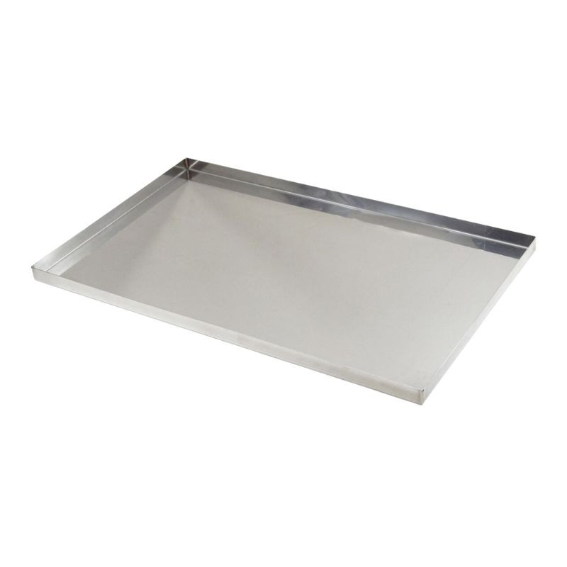 Bakplaat van roestvrij staal - 600x400mm, rechte randen | Tellier Bakplaat van roestvrij staal - 600x400mm, rechte randen | Tellier