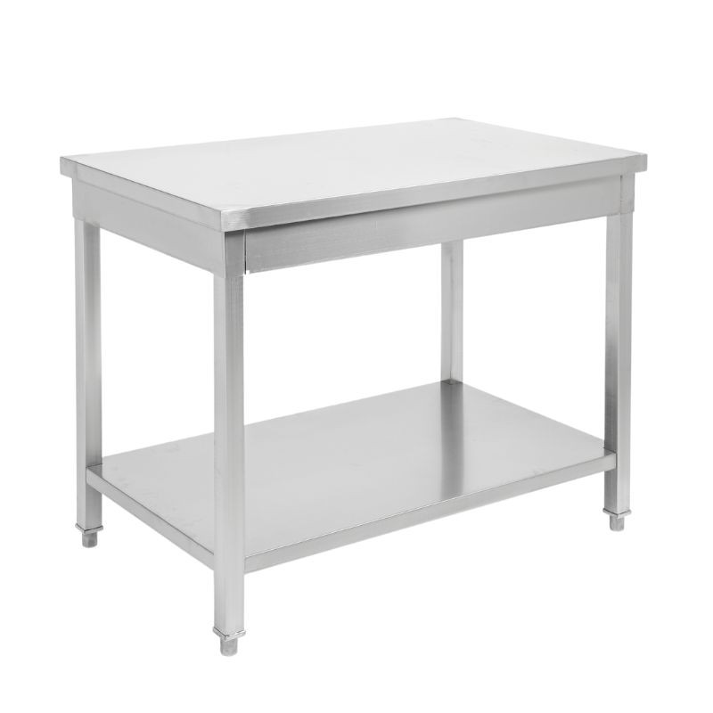 Edelstahltisch mit Regal - T 700 mm - B 800 mm - Dynasteel Edelstahltisch mit Regal - T 700 mm - B 800 mm - Dynasteel